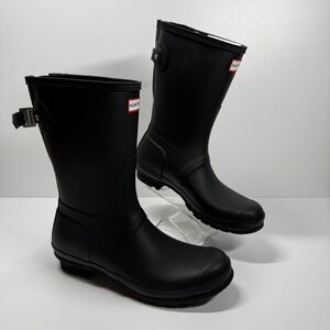 NWOB •Hunter Women's Original Short back adjustable Rain Boots Size: 10